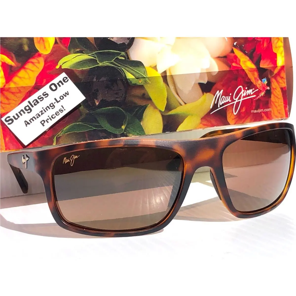 Maui Jim Byron Bay Matte Tortoise Polarized Hcl Bronze Glass Sunglass H746-10M