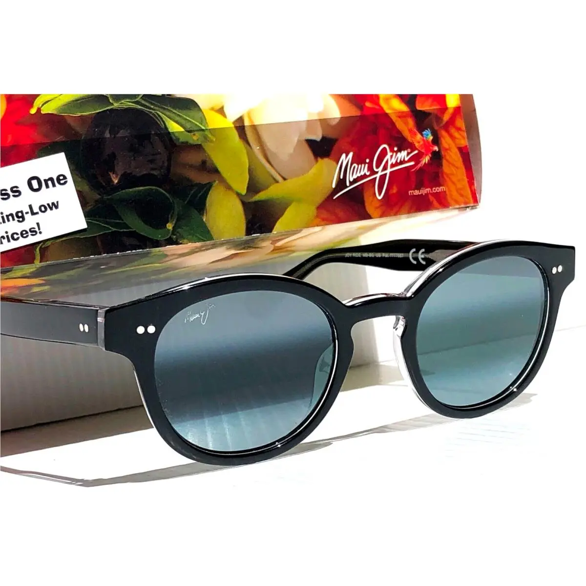 Maui Jim Joy Ride Black Crystal Polarized Neutral Grey Lens Sunglass 841-02K