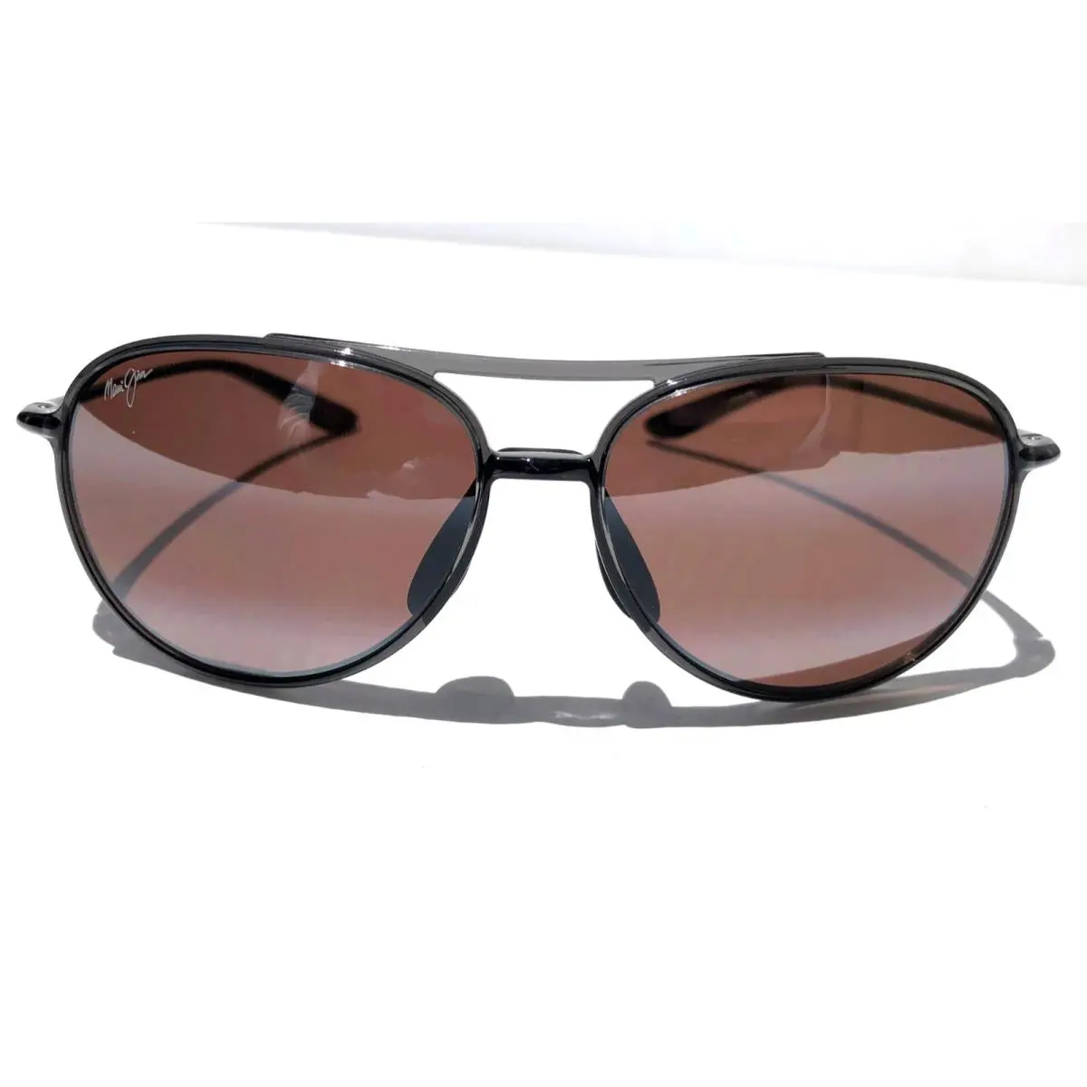 Maui Jim Alelele Bridge Grey Smoke Polarized Maui Rose Lens Sunglass R438-11