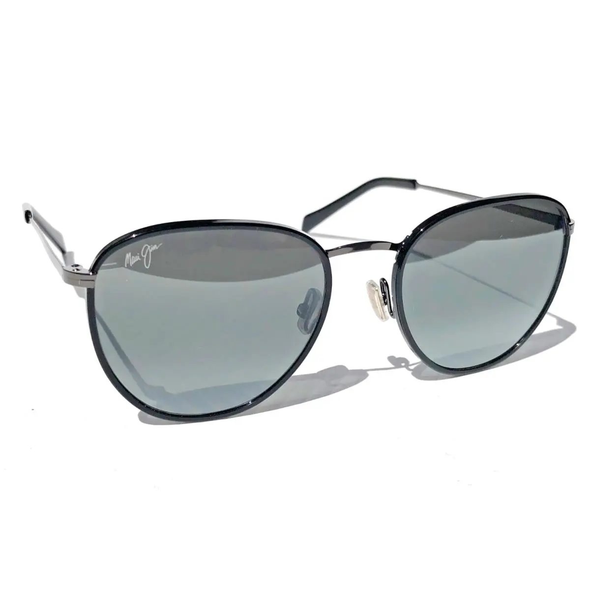 Maui Jim Noni Black Metal Polarized Grey Lens Sunglass 854-02