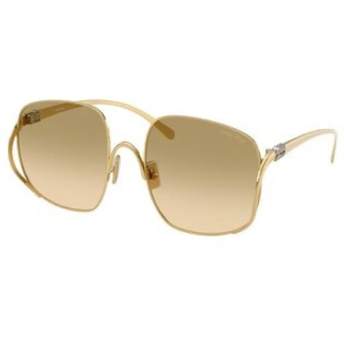 Miu Miu MU A 57 S Gold Yellow Gradient Brown Polyamide Standard 5AK20S Sunglass