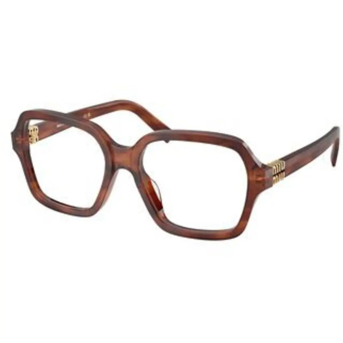 Miu Miu MU 03 Yvf Striped Tobacco Demo Lens 26E1O1 Eyeglasses