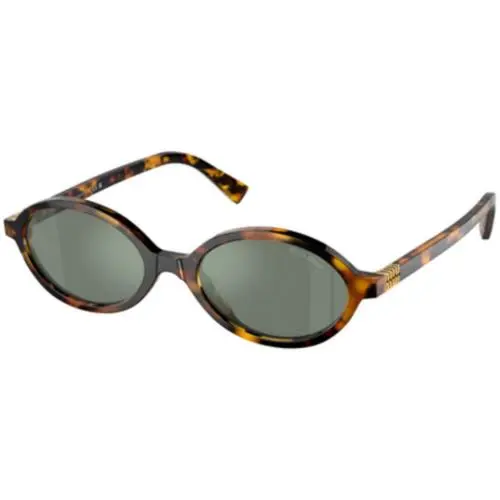 Miu Miu MU 04 ZS Honey Havana Green Mirror Internal Silver Polyamide Standard V