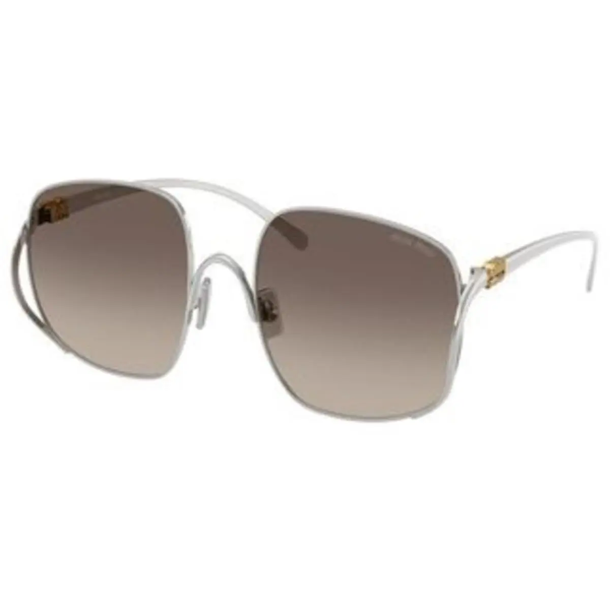 Miu Miu MU A 57 S Silver Grey Gradient Polyamide Standard 1BC30S Sunglasses