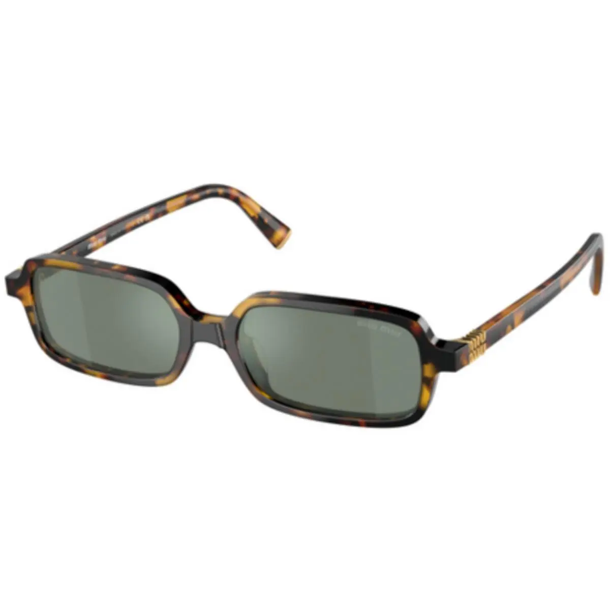 Miu Miu MU 11 Zsf Honey Havana Green Mirror Internal Silver Polyamide Standard