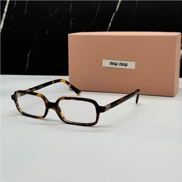 Smu 11Z 14L08N Miu Miu Havana Clear MU11ZS 14L08N Square Women Eyeglasses