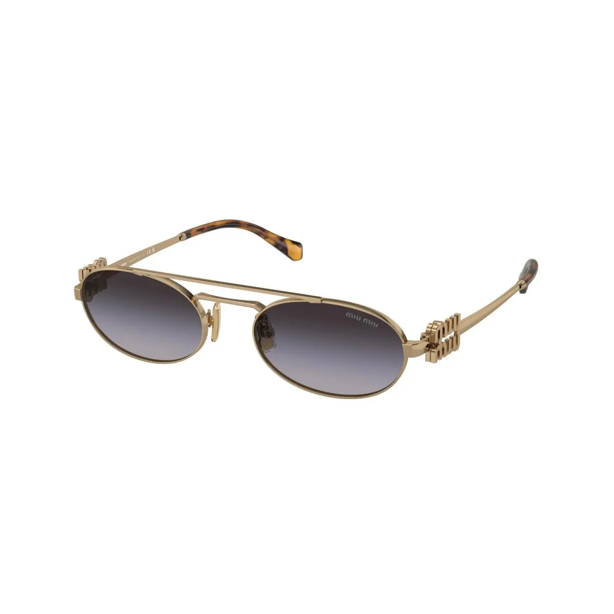 Miu Miu MU 54 ZS Antique Gold Grey Gradient 7OE5D1 Sunglasses
