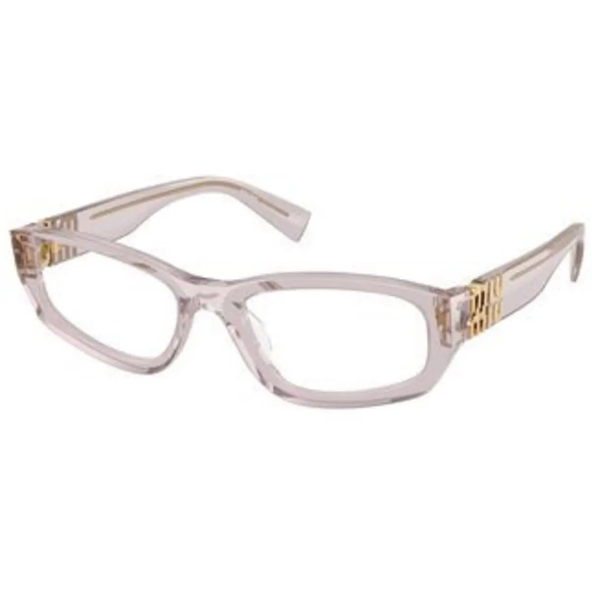 Miu Miu MU 04 YV Mauve Transparent Demo Lens 12W1O1 Eyeglasses