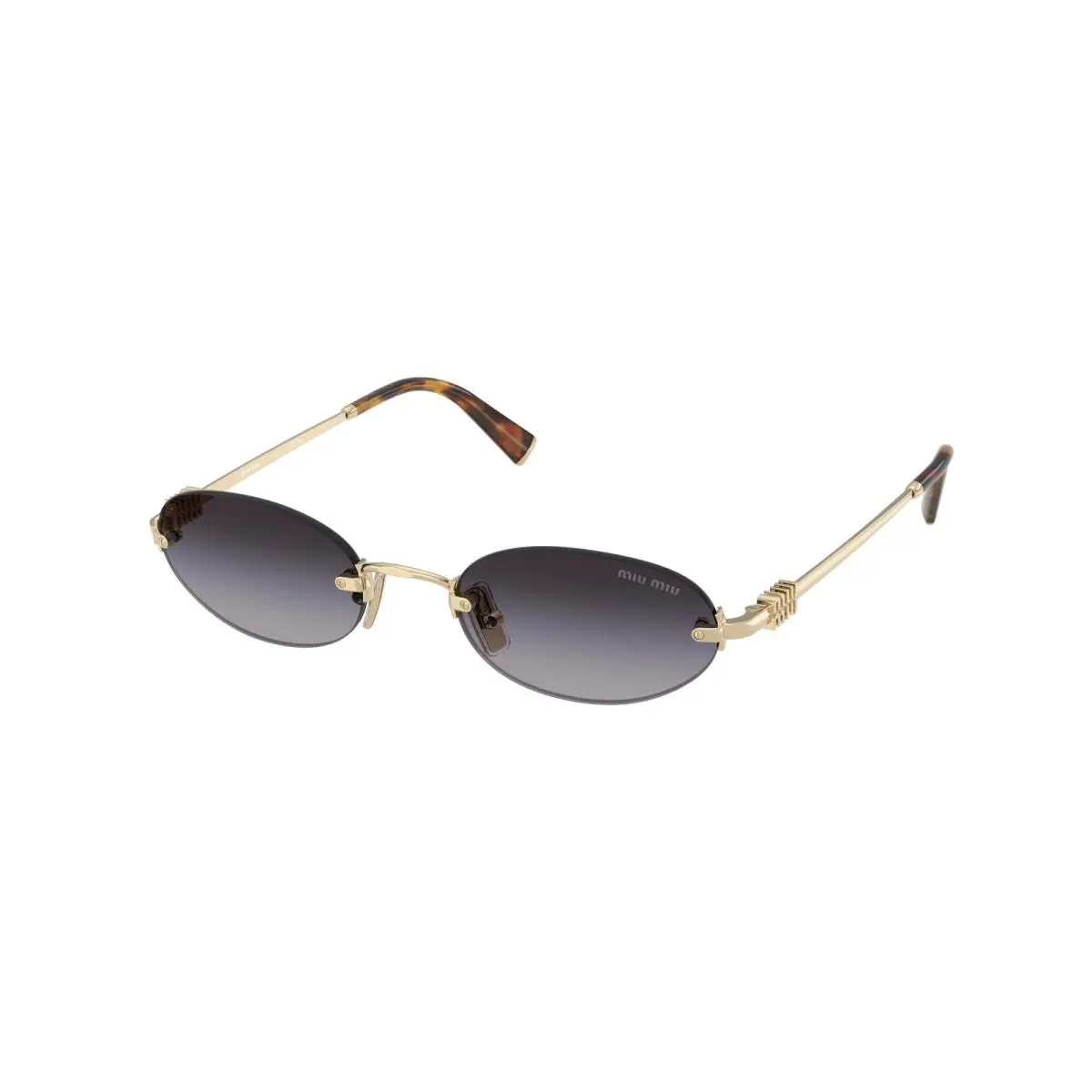 Miu Miu MU A54S ZVN5D1 Pale Gold Grey Gradient 51 mm Women`s Sunglasses