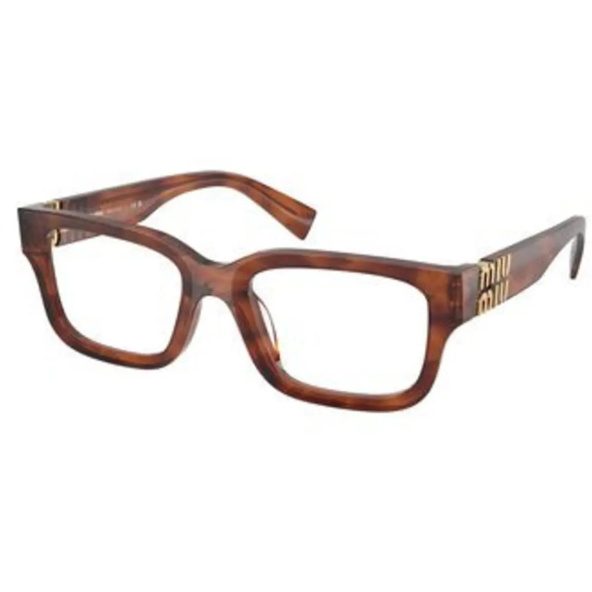 Miu Miu MU 02 YV Stripped Tobacco Demo Lens 26E1O1 Eyeglasses