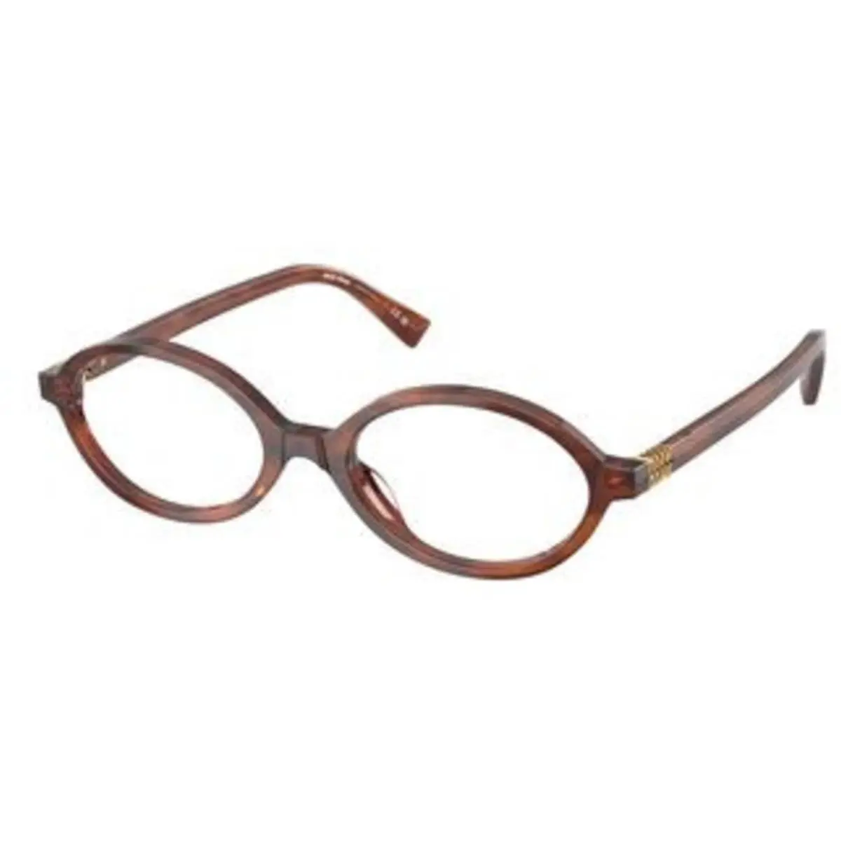 Miu Miu MU 01 XV Striped Tobacco Demo Lens 26E1O1 Eyeglasses