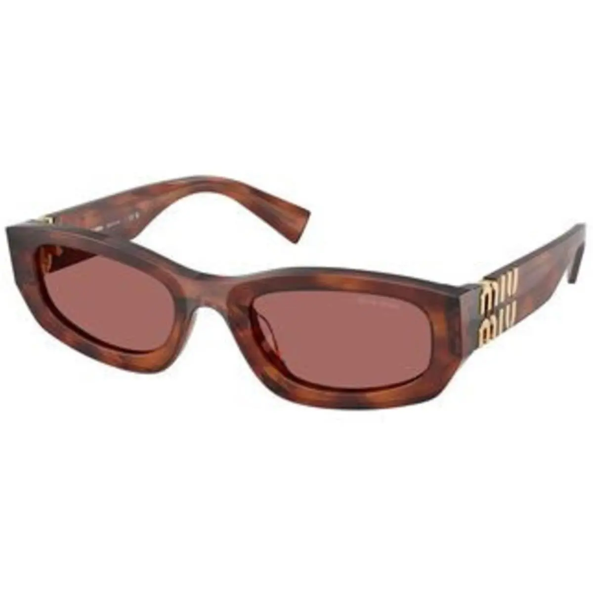 Miu Miu MU B 04 S Striped Tobacco Dark Violet Polyamide Standard 26E80B Sunglas