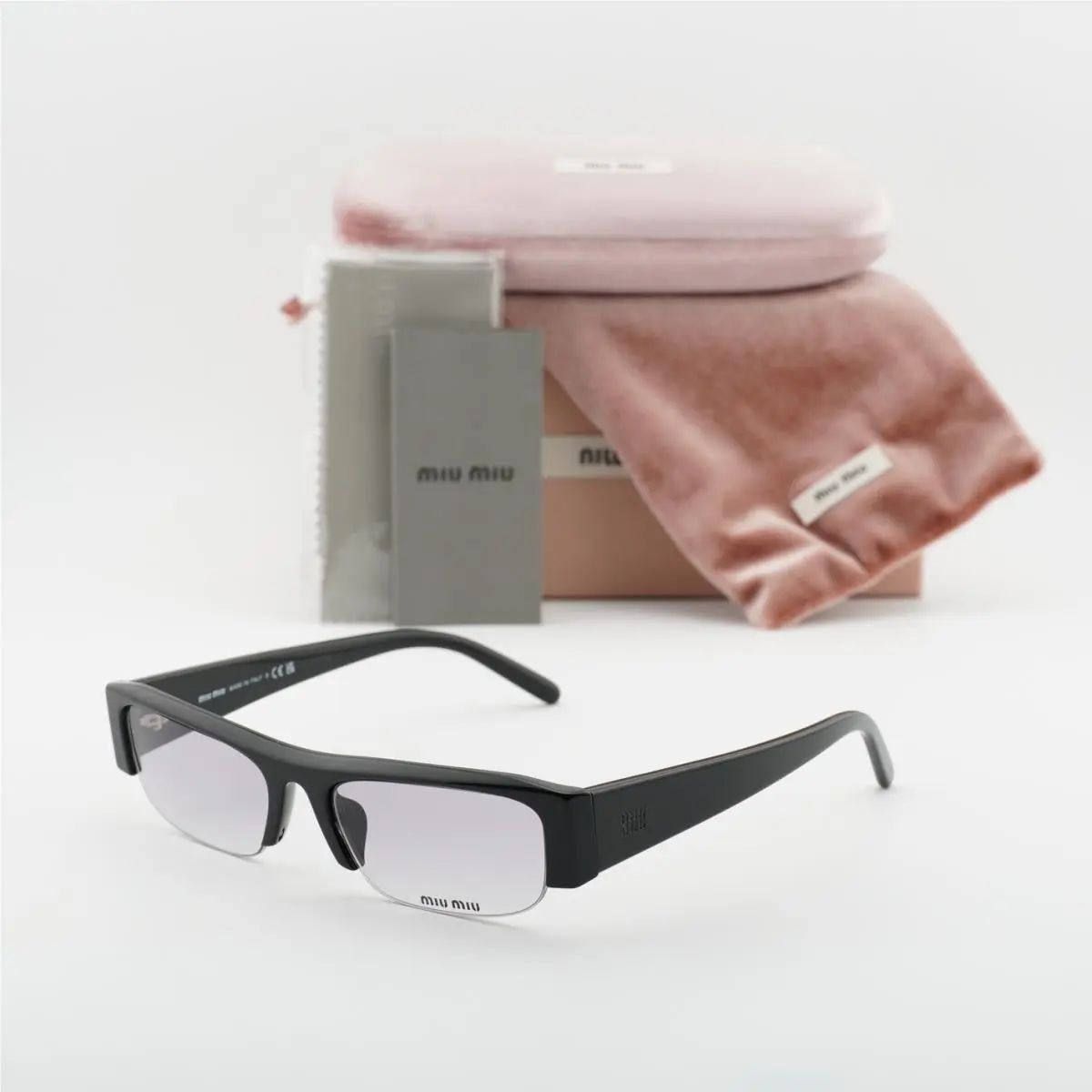 Miu Miu MUB07S 16K04O Black/clear Gradient Dark Grey 51-17-135 Sunglasses