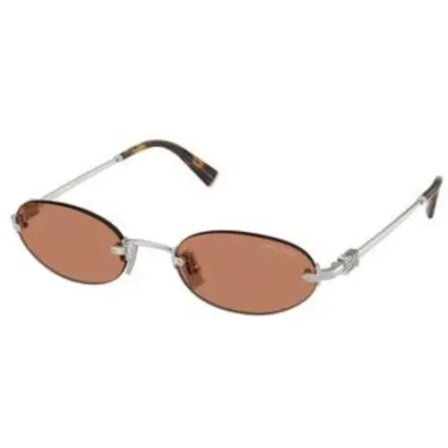 Miu Miu MU A 54 S Silver Brown Polyamide Standard 1BC90Q Sunglasses