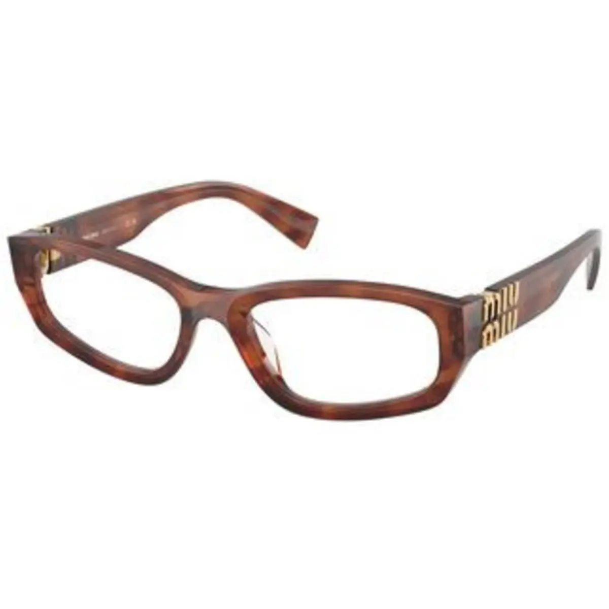 MU 04 YV Striped Tobacco Demo Lens 26E1O1 Eyeglasses by Miu Miu
