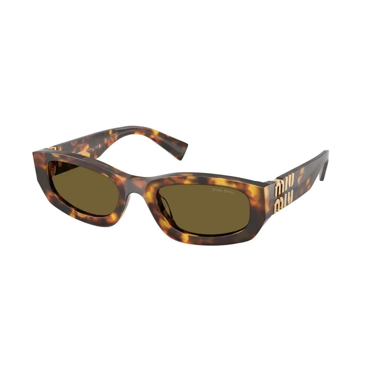 Miu Miu MU B04SF 14L09Z Havana Honey Dark Brown 53 mm Women`s Sunglasses