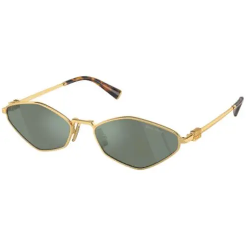 Miu Miu MU 56 ZS Gold Green Mirror Internal Silver Polyamide Standard 5AK04M Su