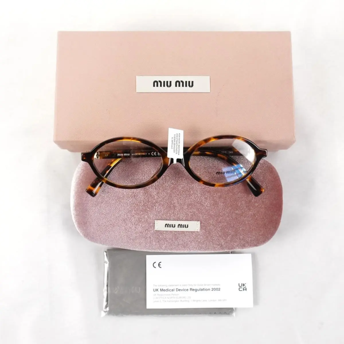 Miu Miu Vmu 01X Women`s Glasses Frames in Brown Tortoiseshell VAU-1O1