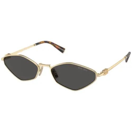 Miu Miu MU 56 ZS Pale Gold Dark Grey Polyamide Standard ZVN5S0 Sunglasses