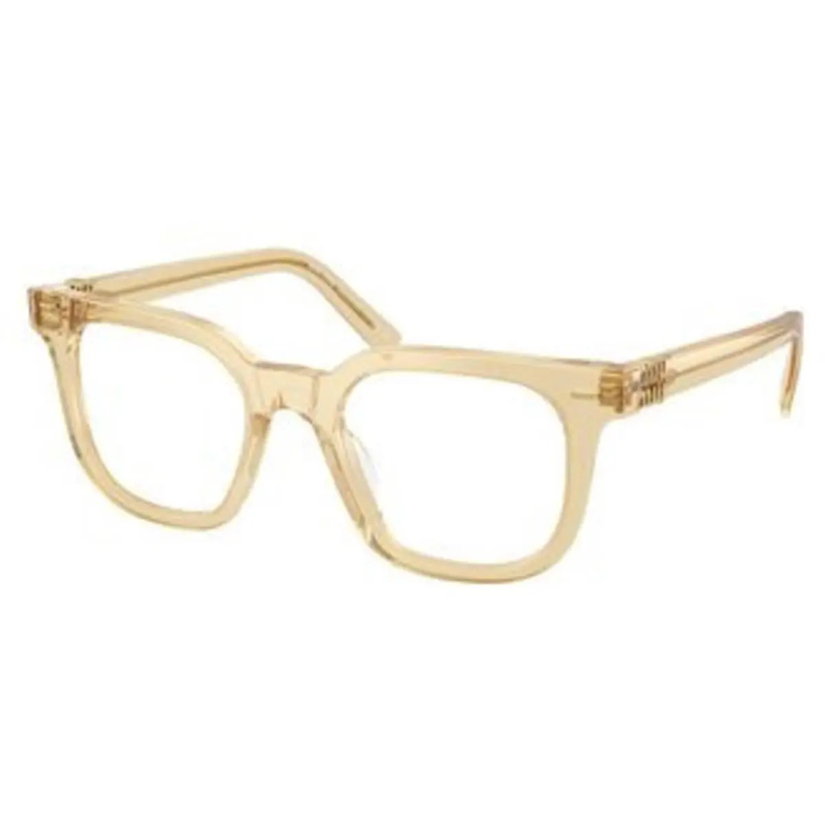 Miu Miu MU 06 XV Sand Transparent Demo Lens 11T1O1 Eyeglasses