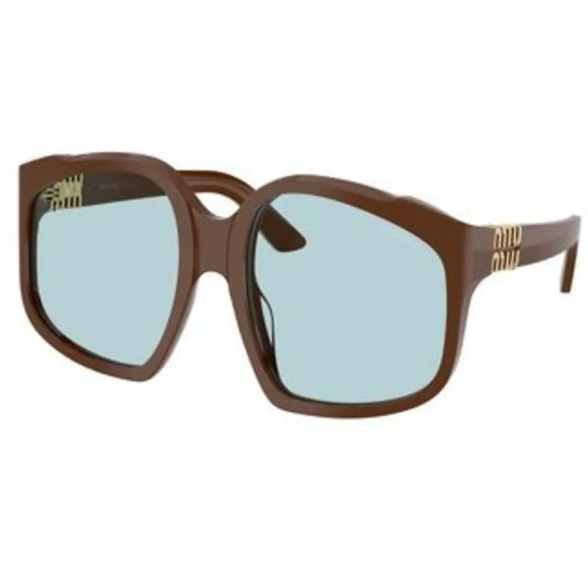 Miu Miu MU A 07 S Chocolate Light Blue Polyamide Standard 24D20R Sunglasses