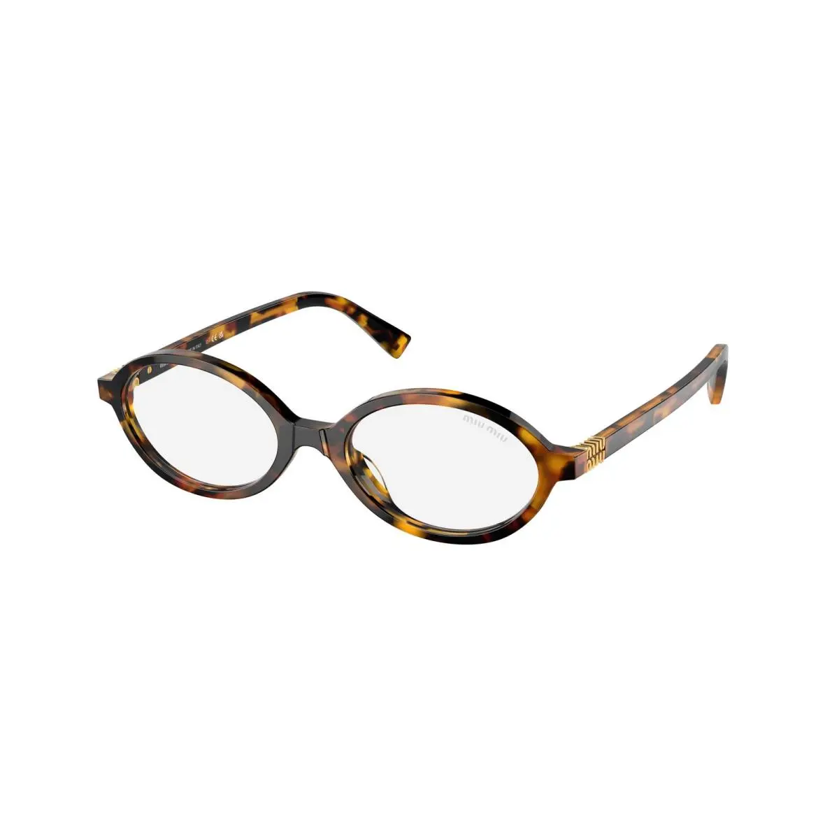Miu Miu MU 4ZSF Honey Havana Clear Blue Light Filter Polyamide Standard VAU08N