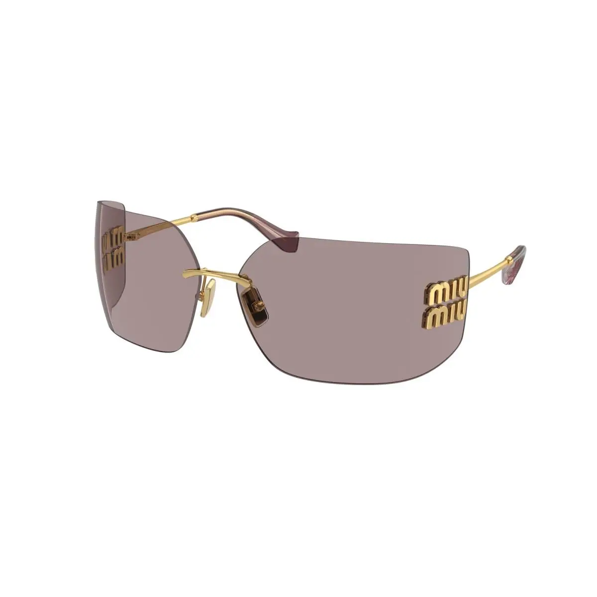 Miu Miu MU 54YS 5AK06I Gold Light Purple Brown 80 mm Women`s Sunglasses
