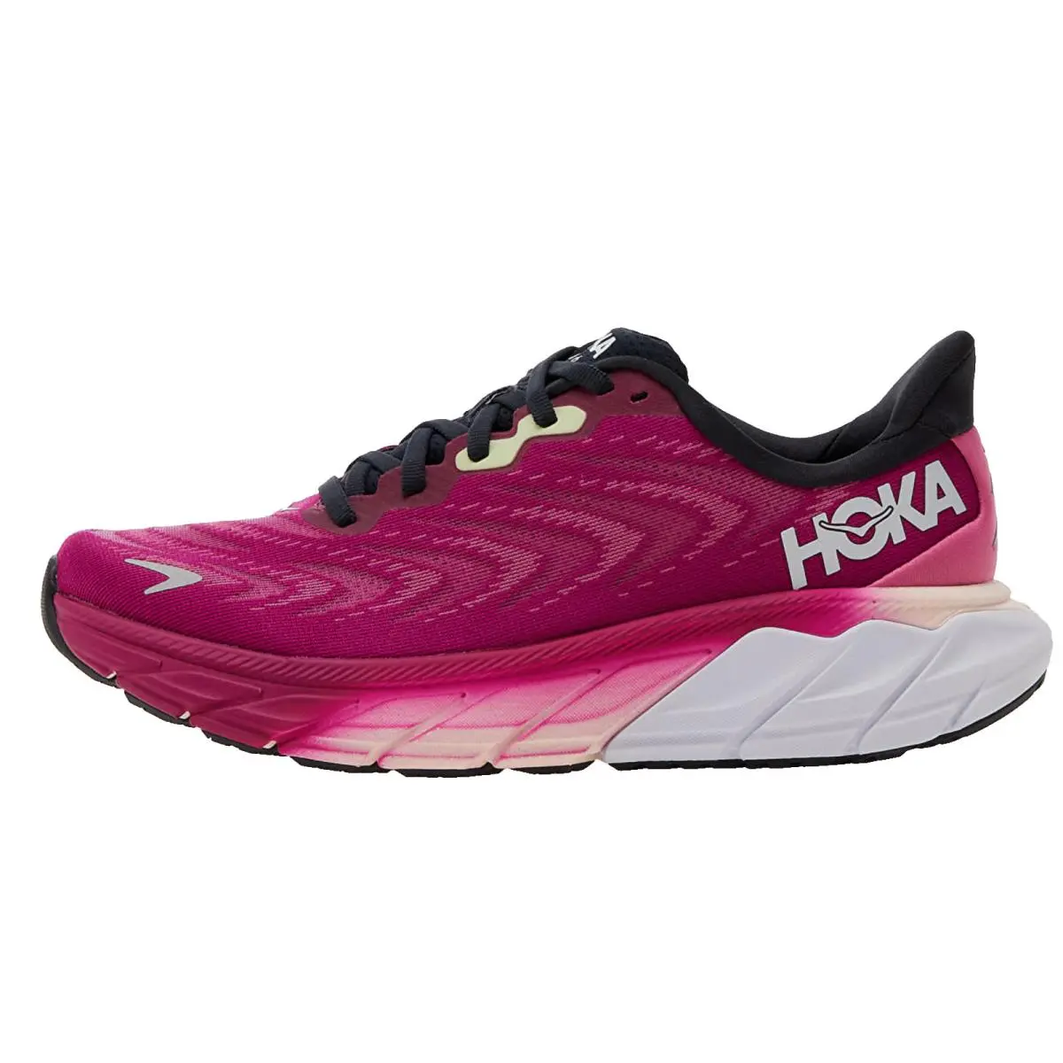 Hoka Women`s Arahi 6 Running Shoes 5 US Festival Fuchsia/ Ibis Rose Rare - Festival Fuchsia/ Ibis Rose