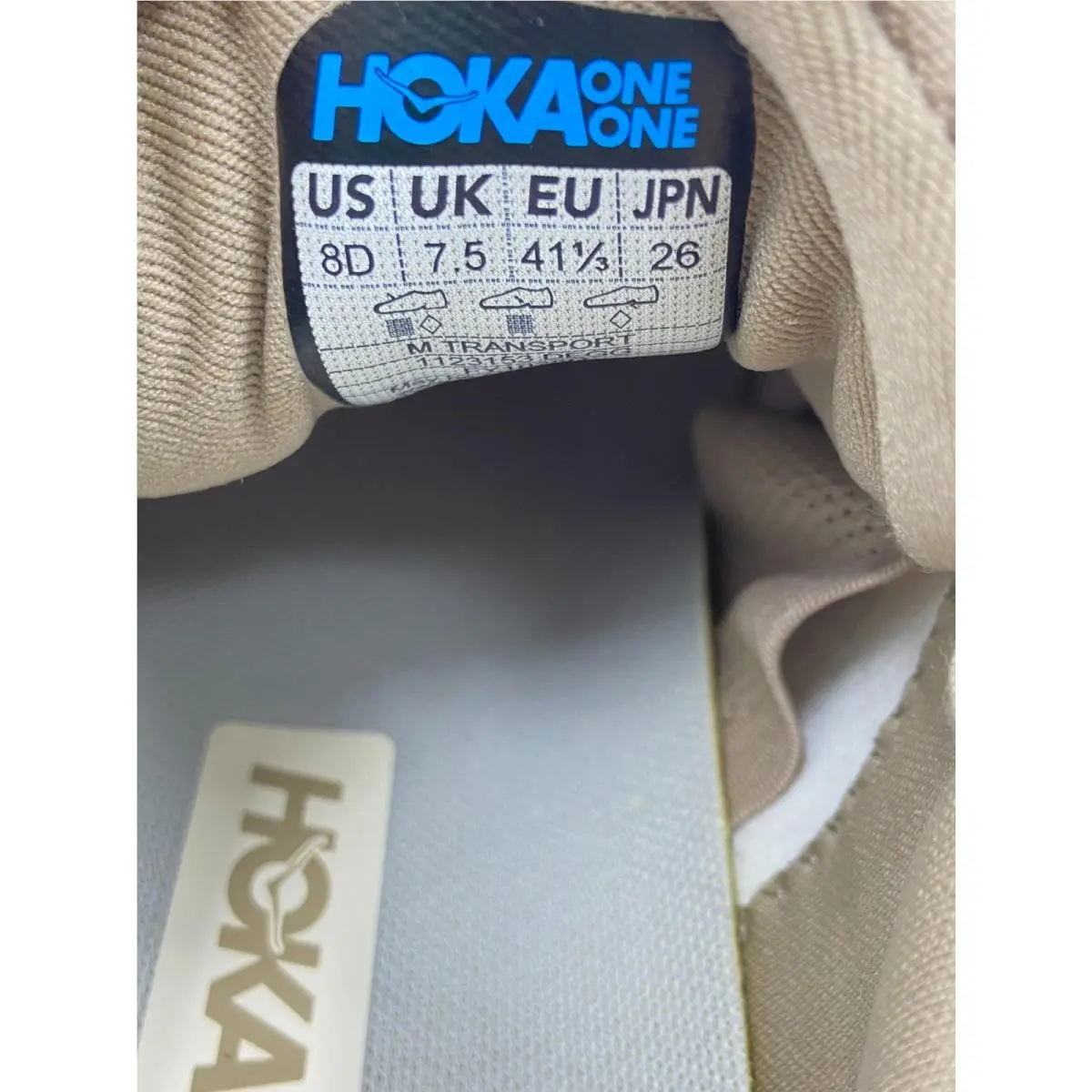 Hoka shoes - Dune/Eggnog 12