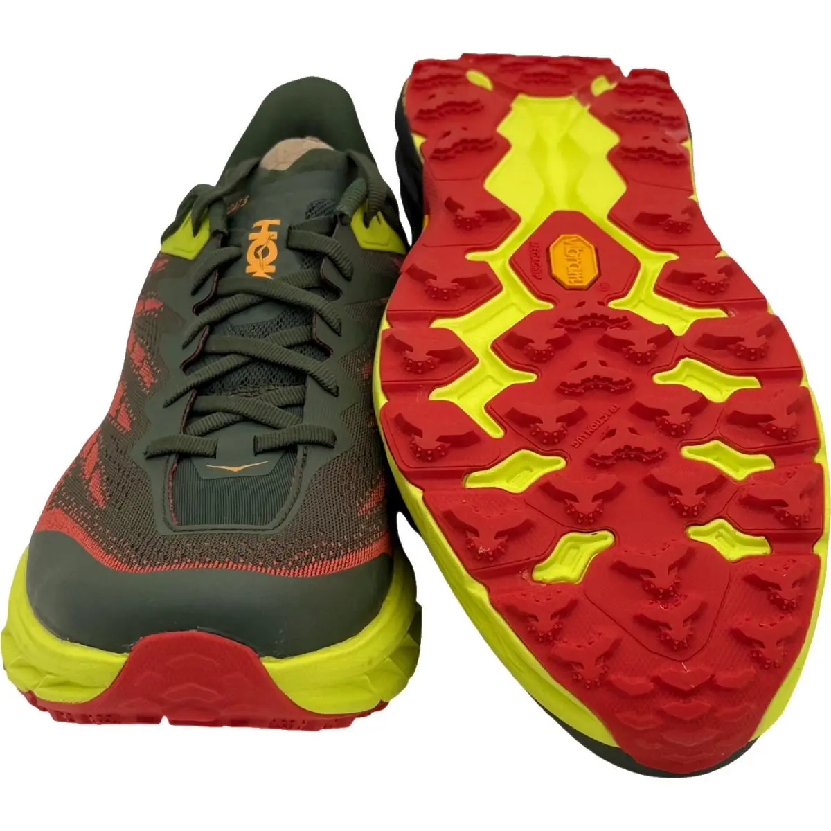 Hoka shoes - Hoka Speedgoat 5 - Speedgoat - 1123159-TFST - Thyme/Fiesta (UPC: 195719622220) 2