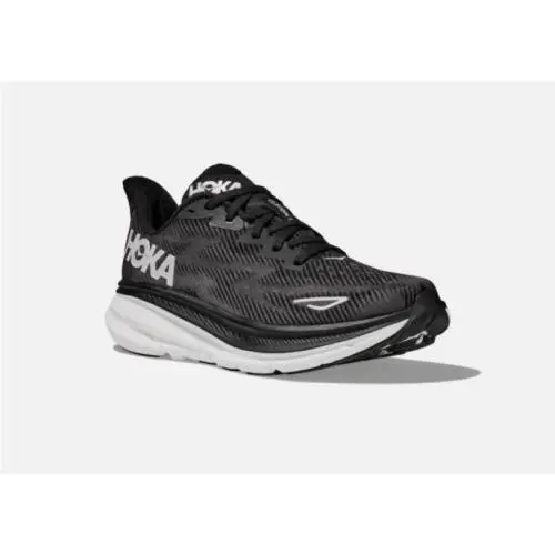 Hoka. Clifton 9 Women’s Running Shoes Black White Size 10.5 Medium