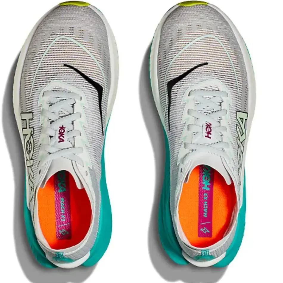 Hoka shoes - Hoka One One Mach X2 - 1155120 FCQ - Frost / Electric Aqua 4