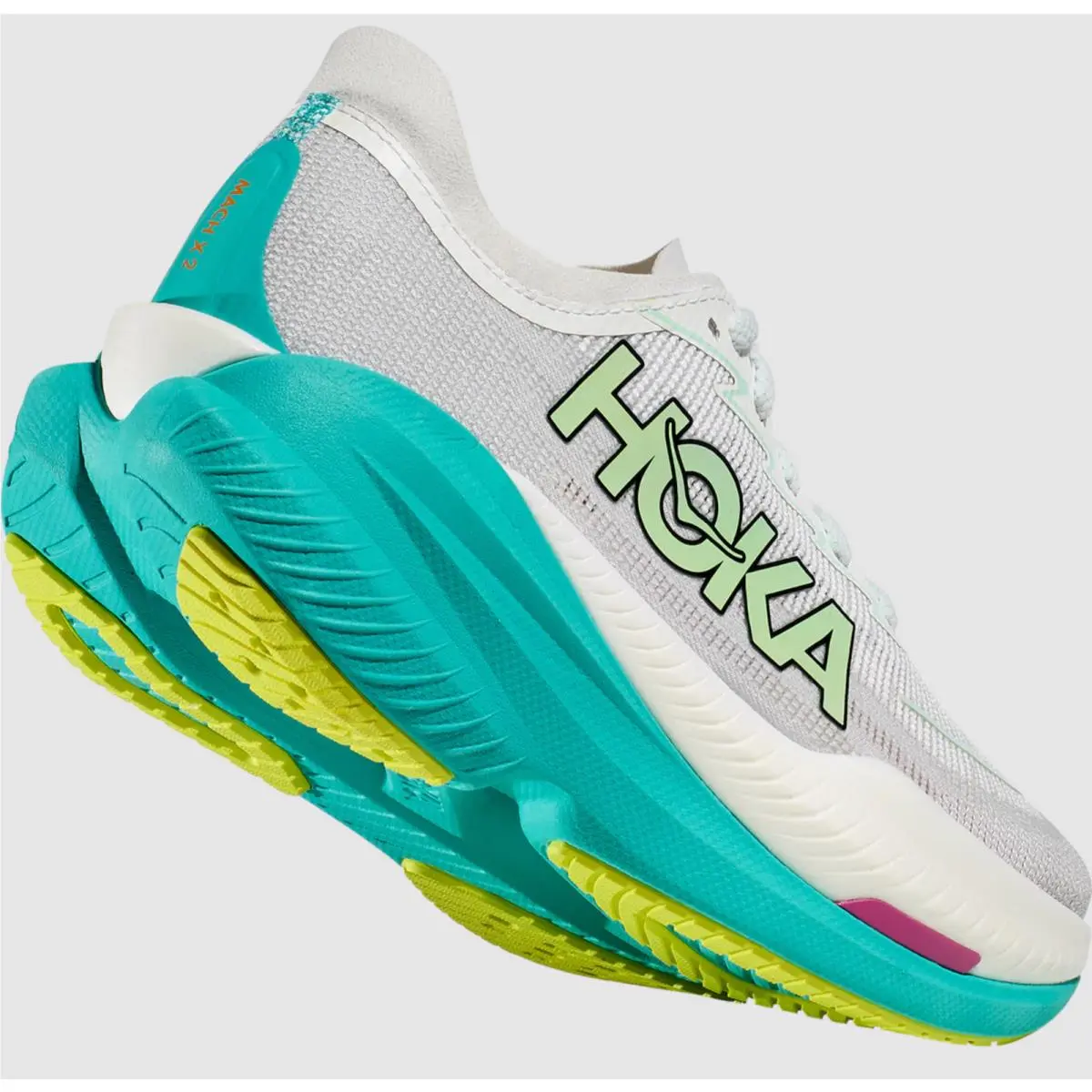 Hoka shoes - Hoka One One Mach X2 - 1155120 FCQ - Frost / Electric Aqua 2