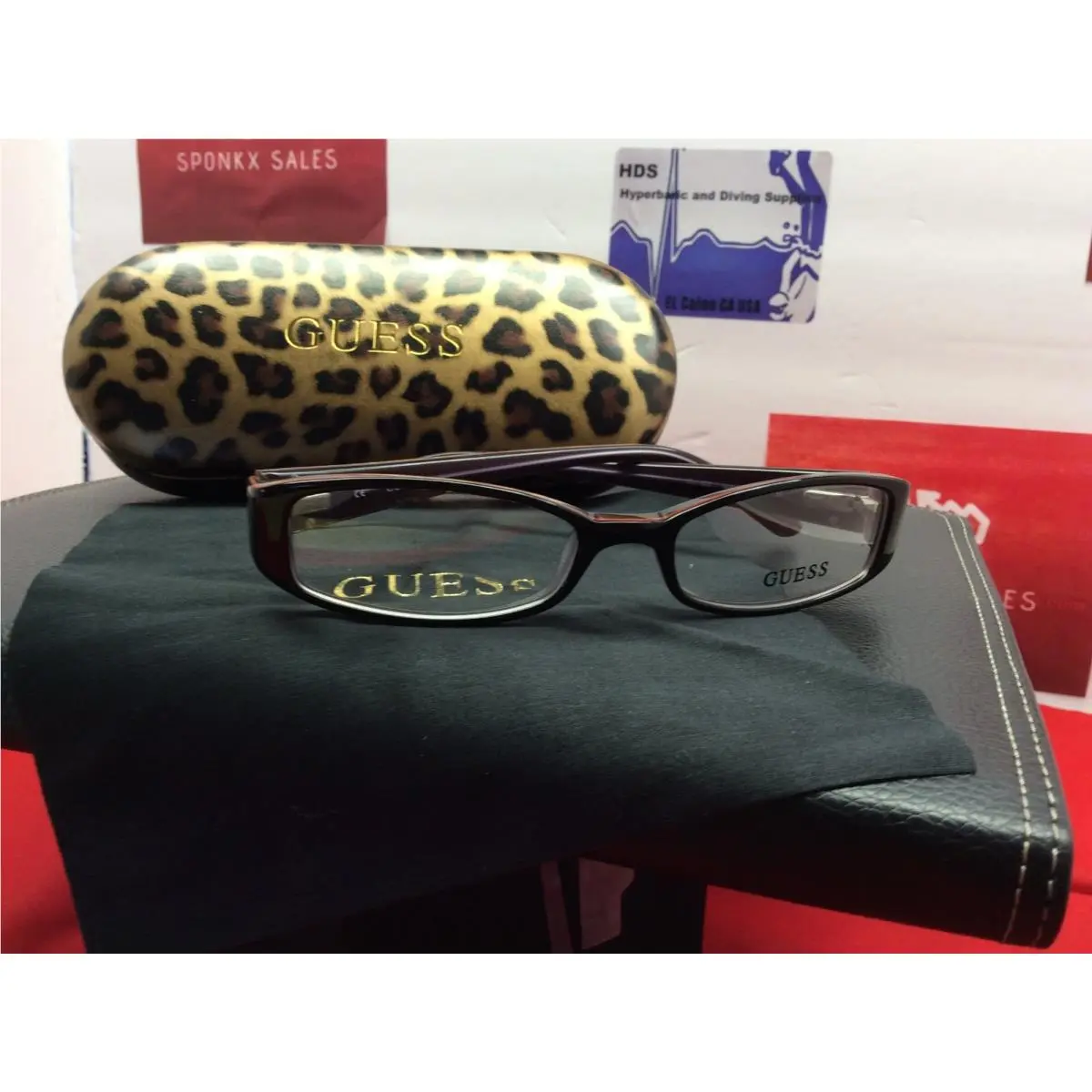 Guess GU1685 Eyeglasses Frames Black with Case 51 17 135
