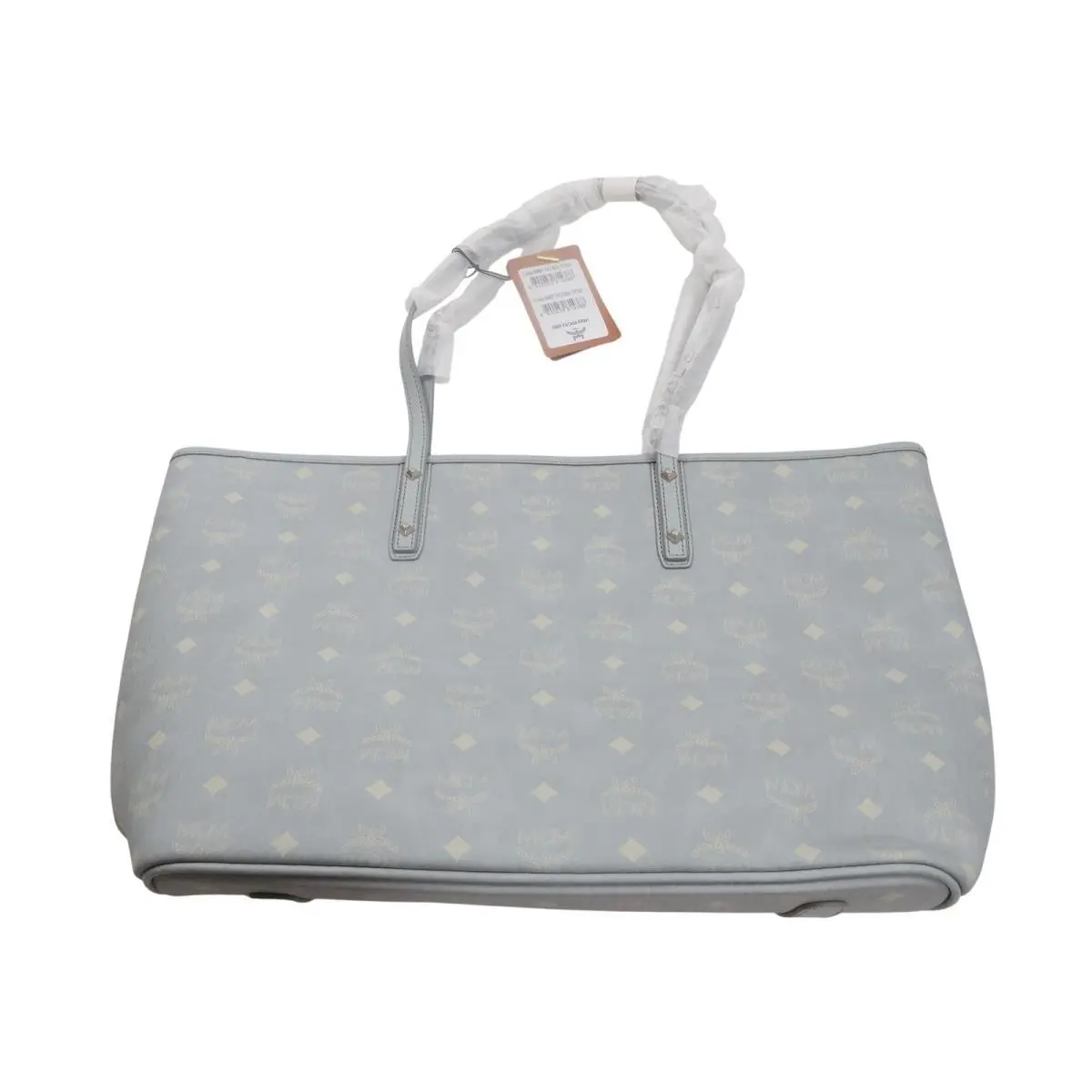 Mcm Tote Bag Aren VI Shopper Medium Misty Gray Visetos Monogram Travel Work