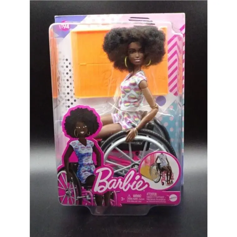 2022 Mattel Barbie African American Fashionista Doll w/ Wheelchair Ramp 194