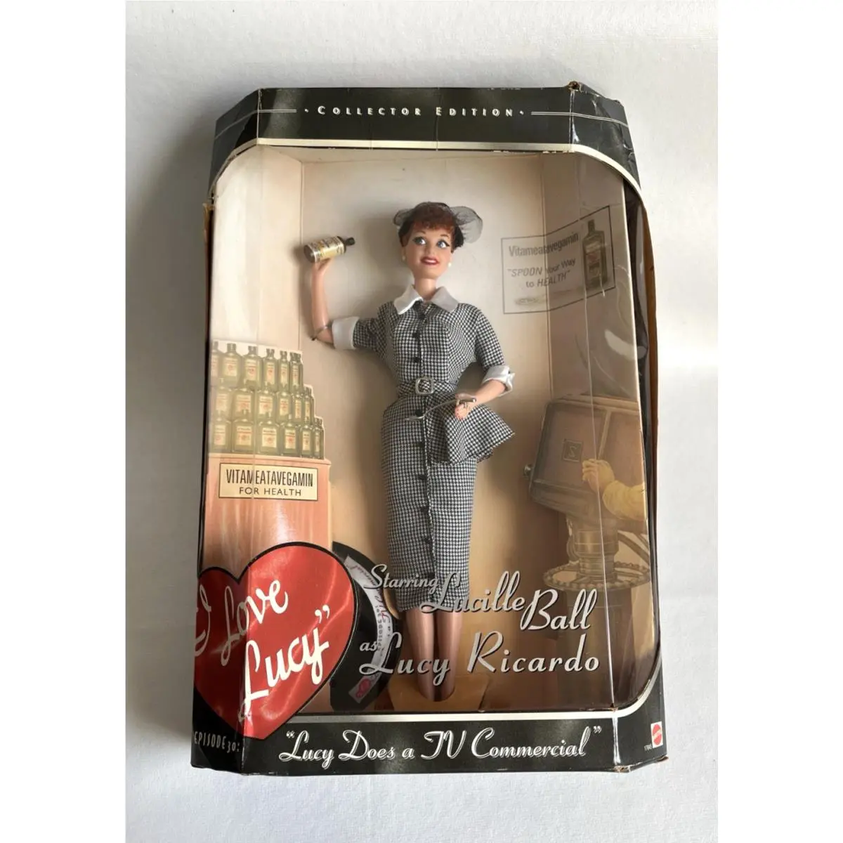 Vtg Mattel I Love Lucy Lucy Does a TV Commercial Collector Edition 1997 Doll