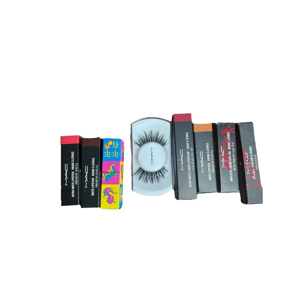 Mac Cosmetics Lot Of 8 Lipsticks and Lashes B 20