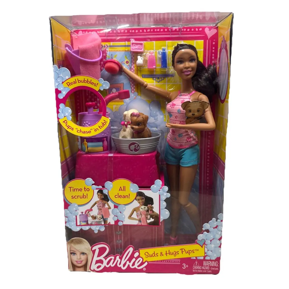 Barbie® Suds and Hugs Pup AA W3154 Rare Hard To Find Minty Articulated