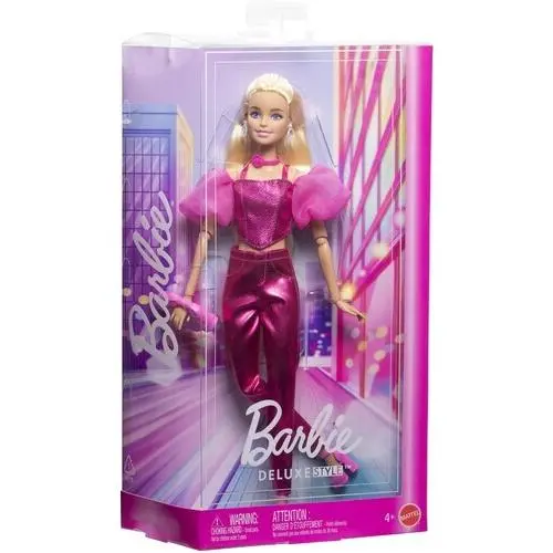 WB Mattel - Barbie Deluxe Style with Blonde Hair in Pink Metallic Corset Outfit