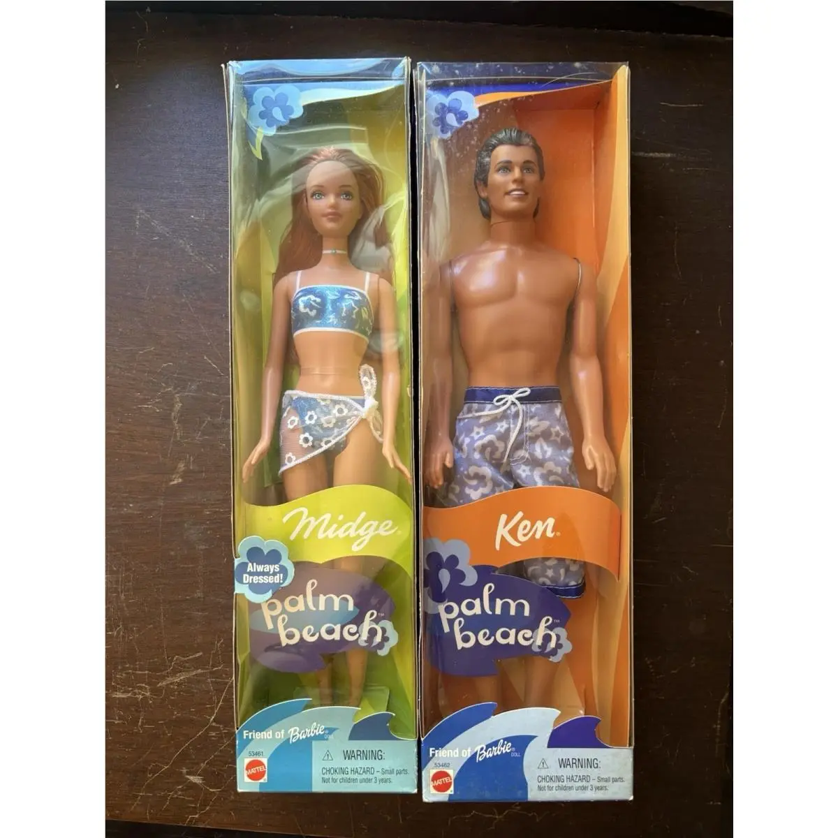 2001 Vintage Ken and Midge Palm Beach Always Dressed Mattel Barbie Friend