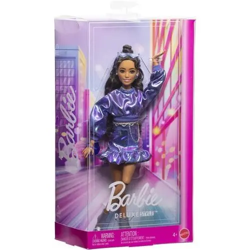 WB Mattel - Barbie Deluxe Style with Brown Hair in Metallic Blue Outfit
