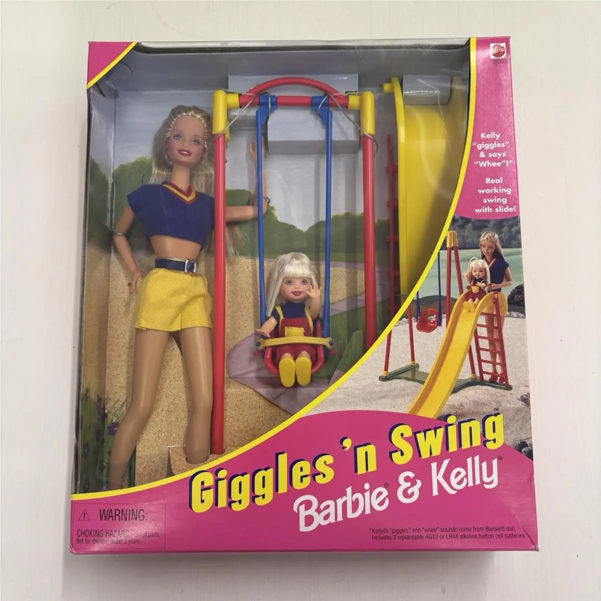 1998 Nrfb Giggles `n Swing Barbie Kelly 20333 2 Doll Set Playset Slide Toy