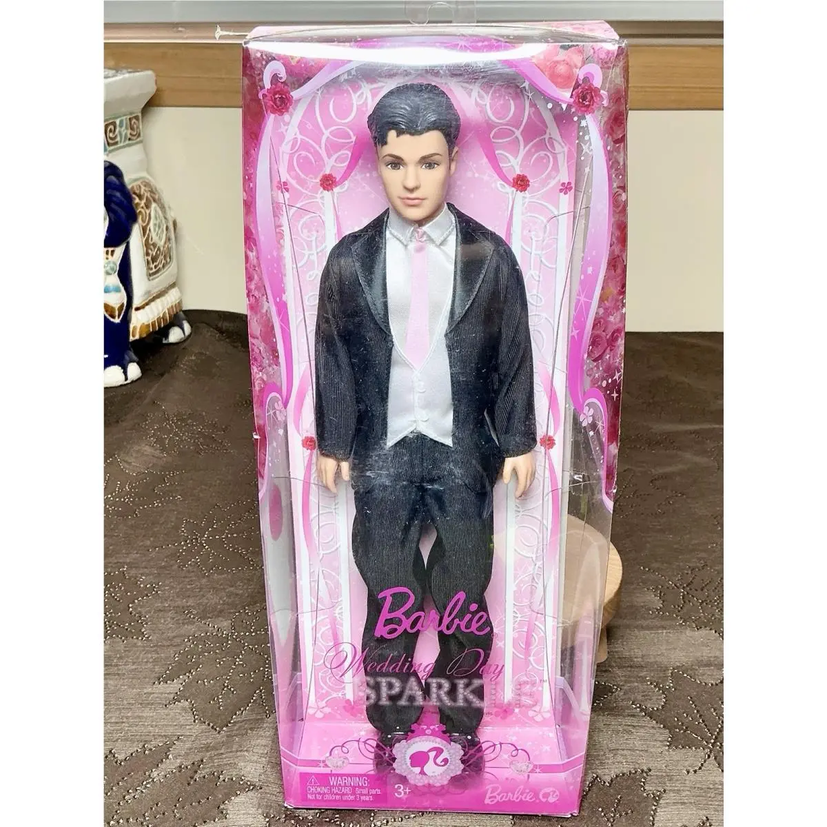 Barbie Wedding Day Sparkle Groom Ken Doll Mattel 2008 No. N8283 Ages 3+ 3