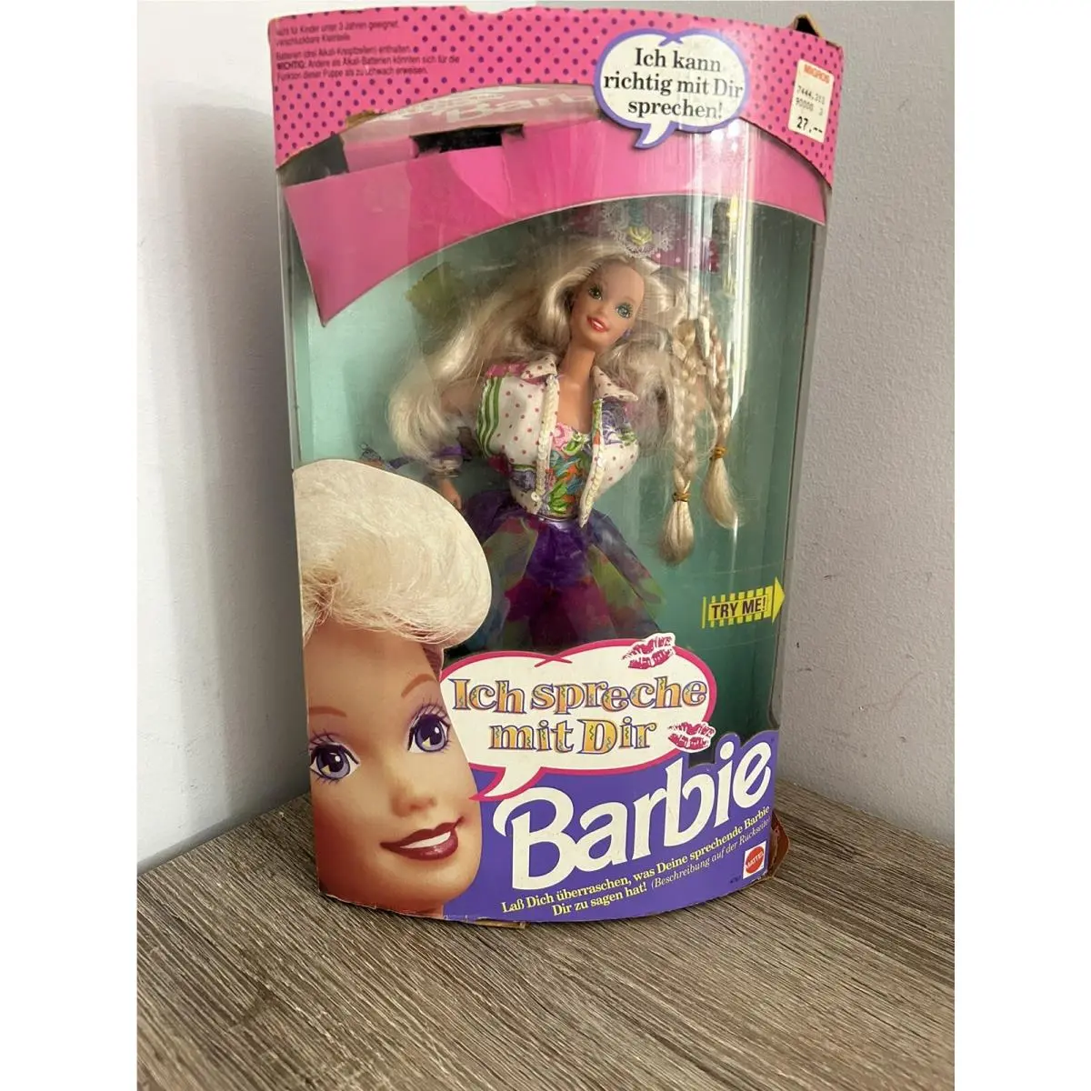 1991 Teen Talk Barbie Puppe / Blonde Haare / Deutsch / Mattel 4767