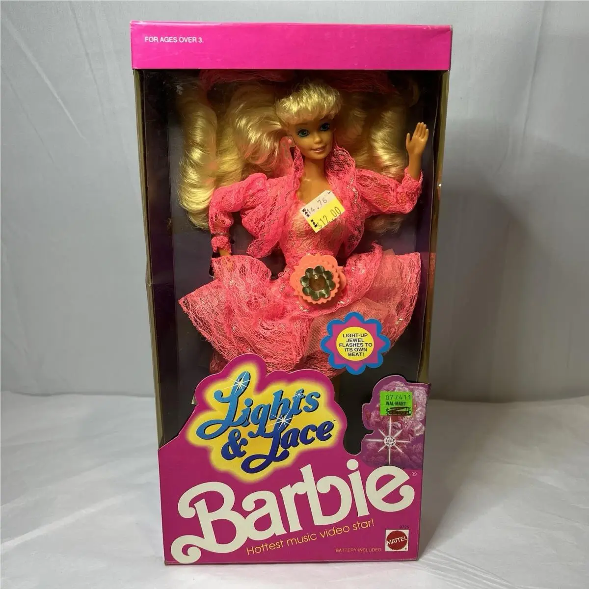 1990 Vintage Lights Lace Barbie Nrfb 9725