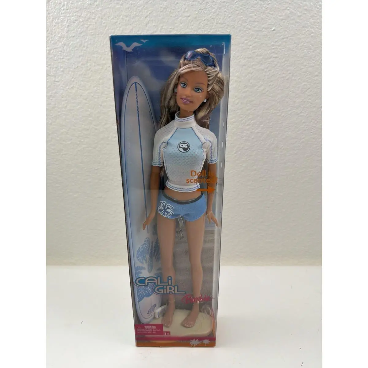 Worn Box Cali Girl Barbie 2004 Mattel Scented Doll Rare Blonde Tan Surfer