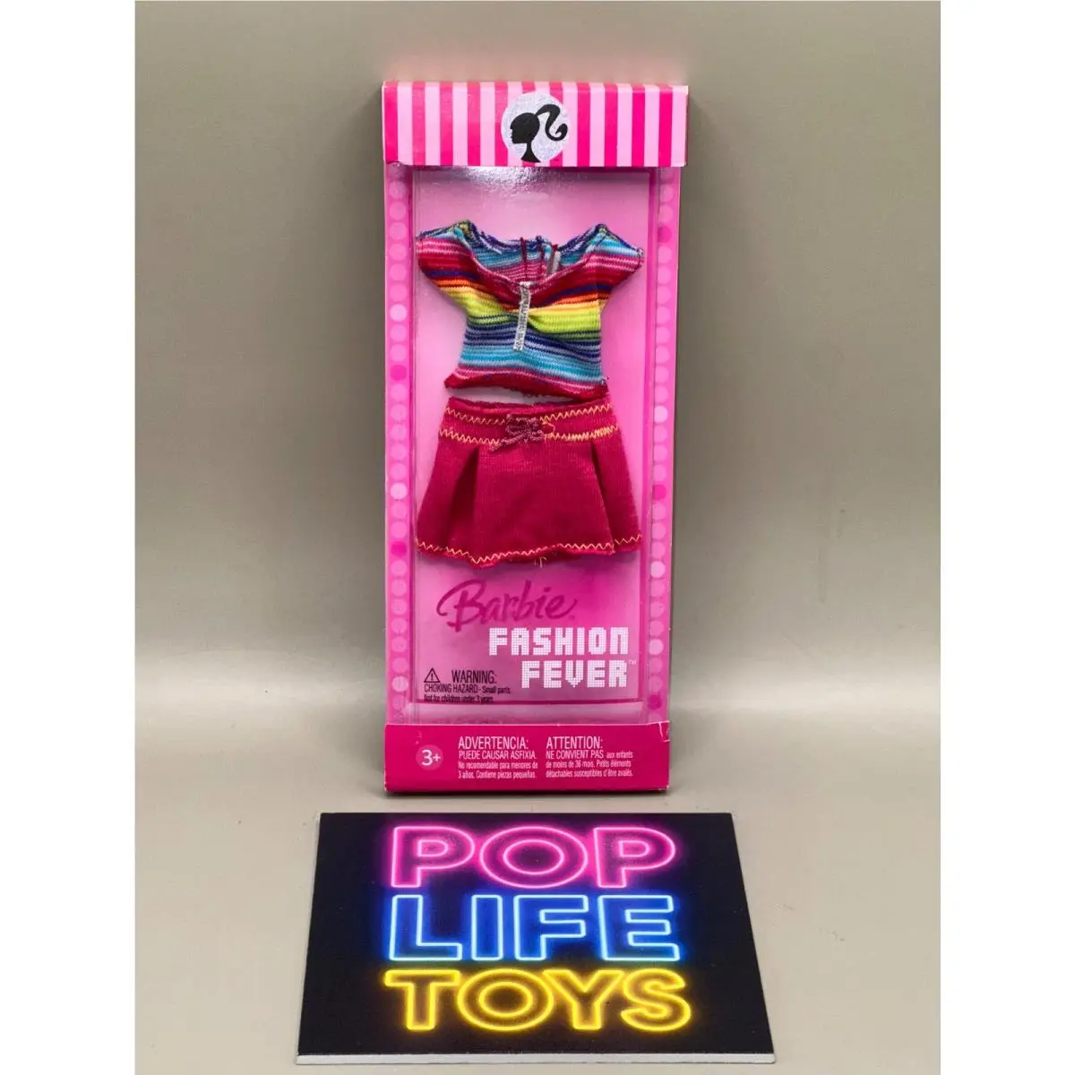 Vintage 2006 Mattel Barbie “fashion Fever Fashions- Rainbow Top” K8464 Nip