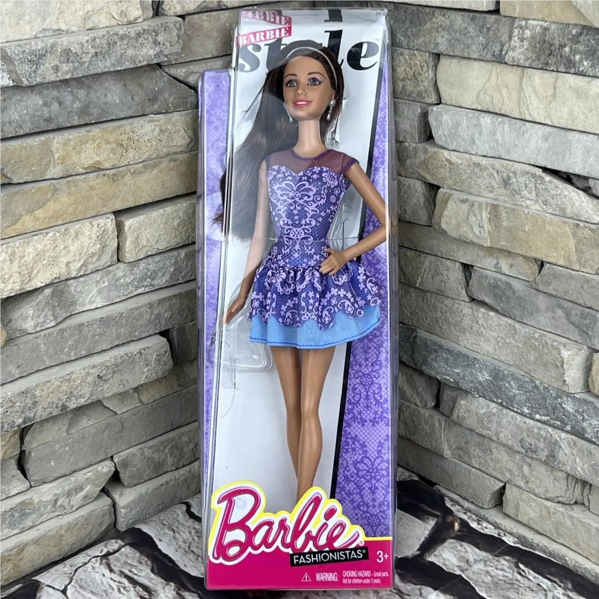 Nip Barbie Fashionistas Barbie Style Doll Purple Dress Mattel BLT11