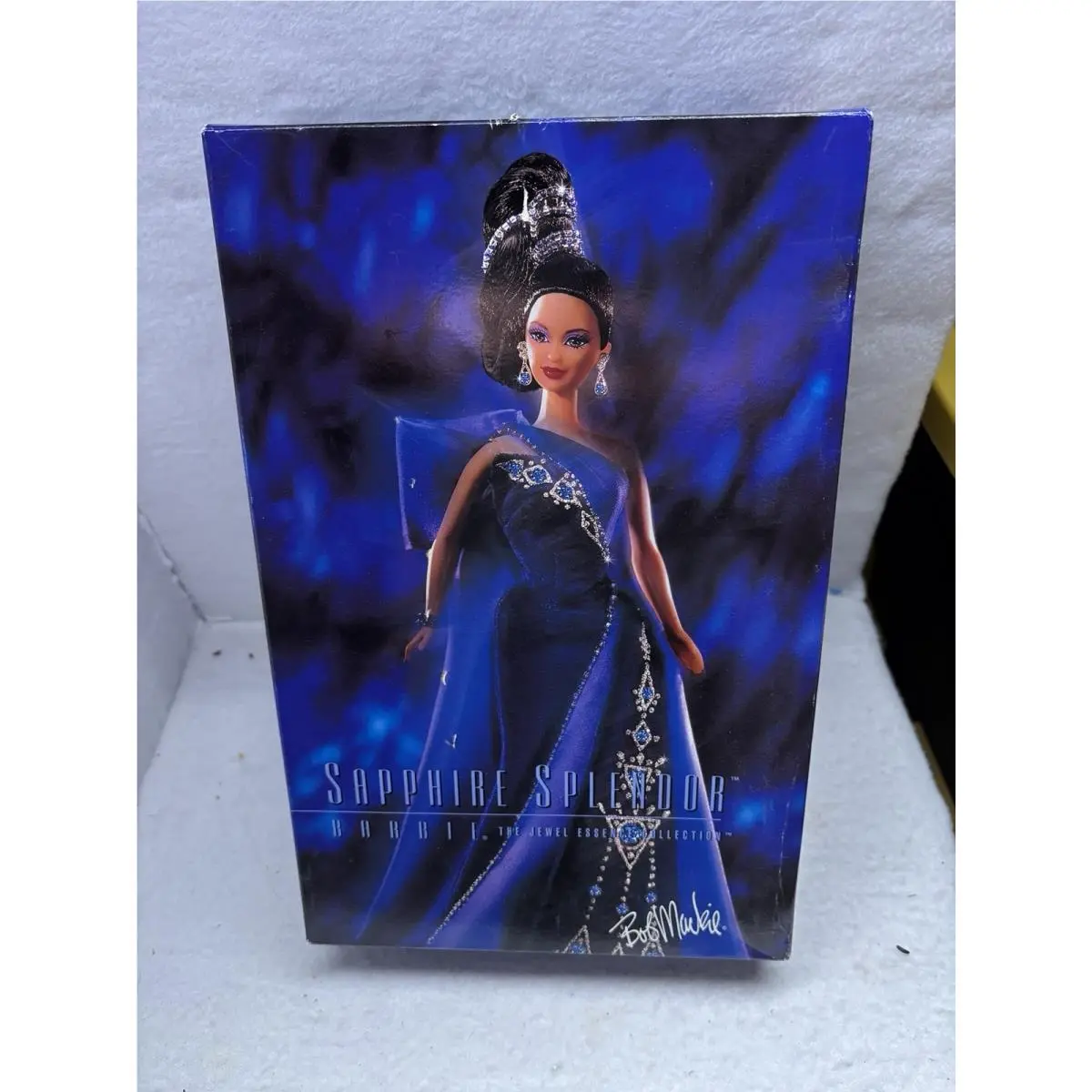 1996 Sapphire Splendor Barbie Doll The Jewel Essence Collection Bob Mackie